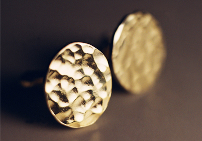 Forged gold cufflinks