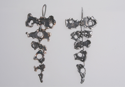 Vertebrae earrings